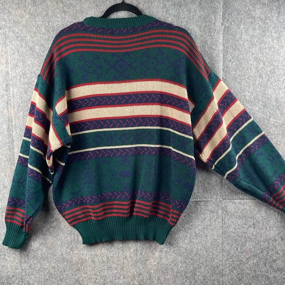 Vintage Johnathan Stewart‎ Mens Size Large Grandpacore knit sweater multicolor - Picture 7 of 7